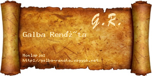 Galba Renáta névjegykártya